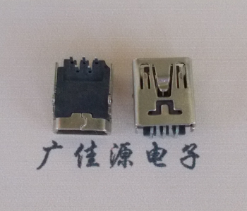 小榄镇MINI USB前两脚插座 90度卧式 端子DIP针脚定义