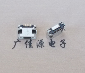 小榄镇迈克小型 USB连接器 平口5p插座 有柱带焊盘