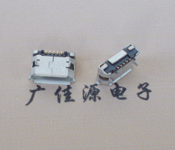 小榄镇Micro USB 5pin接口 固定脚距6.4插板有柱卷边