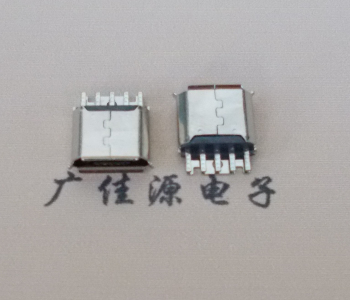 小榄镇Micro USB母座 防水接口焊线夹板式悬空翻边