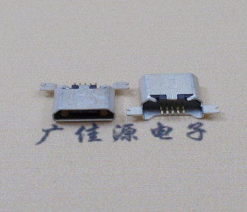 小榄镇MK USB B Type 沉板0.9母座后两脚SMT口不卷边
