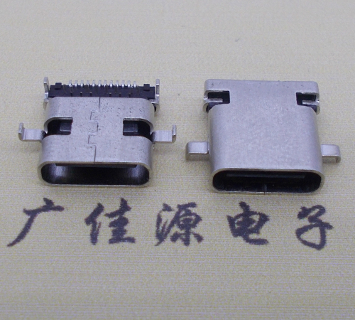 小榄镇卧式type-c24p母座沉板1.1mm前插后贴连接器