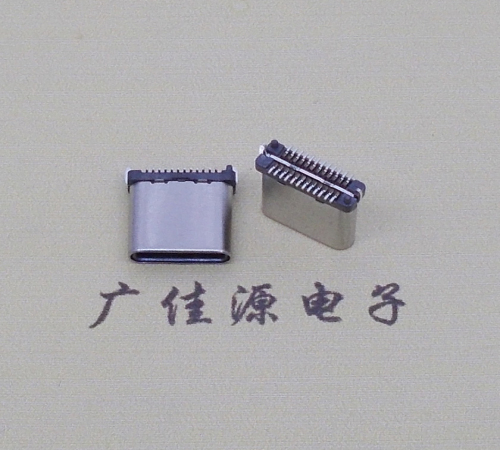 小榄镇USB TYPE-C接口短体24P公头立式贴板高度H=8.0mm 高速数据传输快充电款