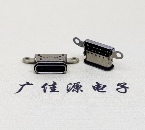小榄镇USB 3.1C口.TYPE-C16P防水双排贴插座带螺丝孔